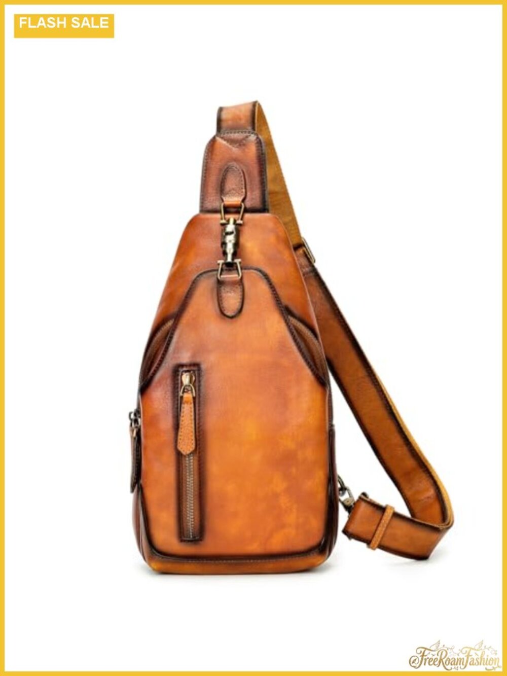Handmade Genuine Leather Sling Bag Crossbody Shoulder Travel Purse Fanny Pack